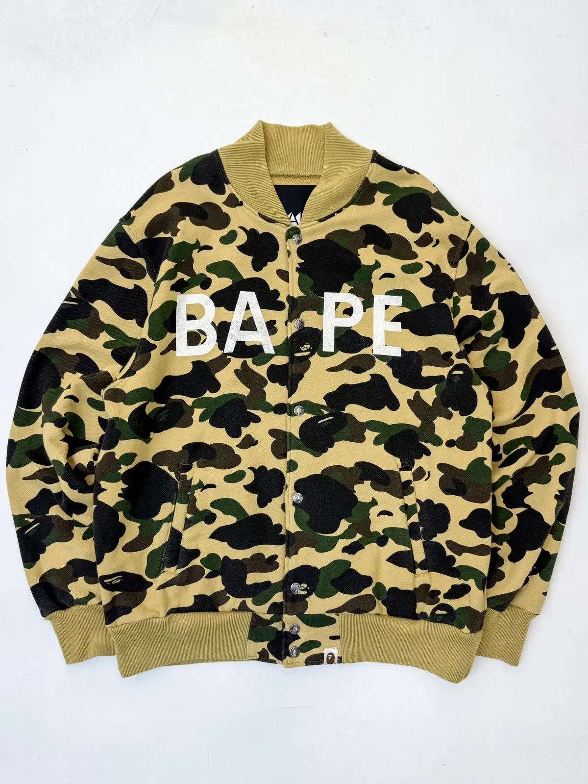 Vape 2000s 1st ABC Camo Varsity Jacket