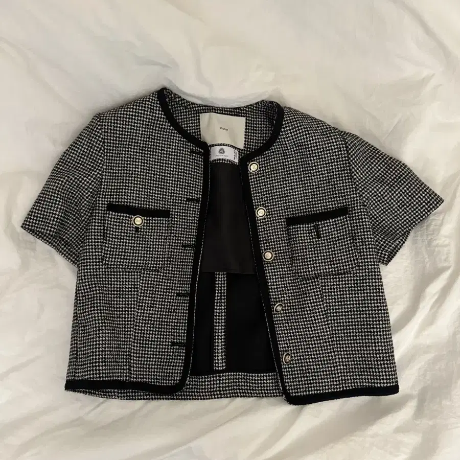 [던스트] SUMMER TWEED JACKET BLACK