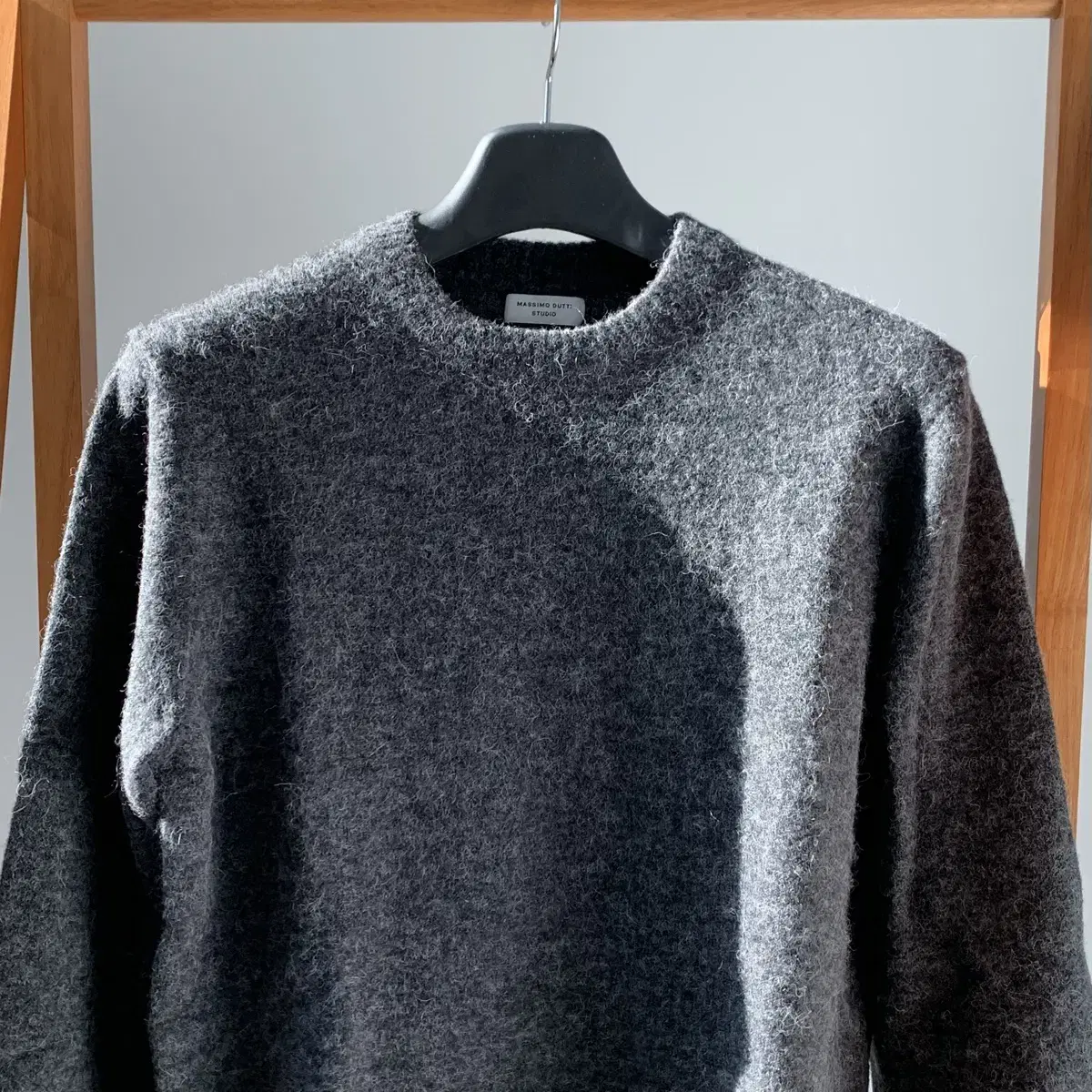 (S) Massimo Dutti Men's Charcoal Crewneck Sweater Knit