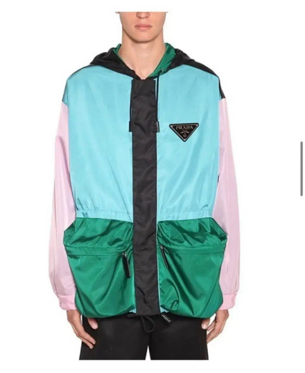 Prada Multicolor Block Gabardine Jacket S