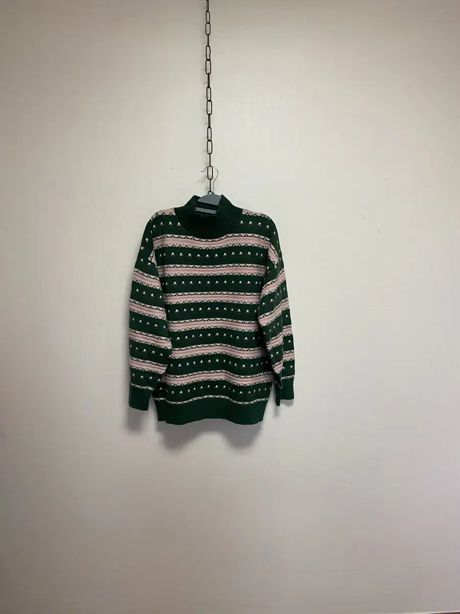 [LOMI STORY] Christmas tree big size knit tee (free size)