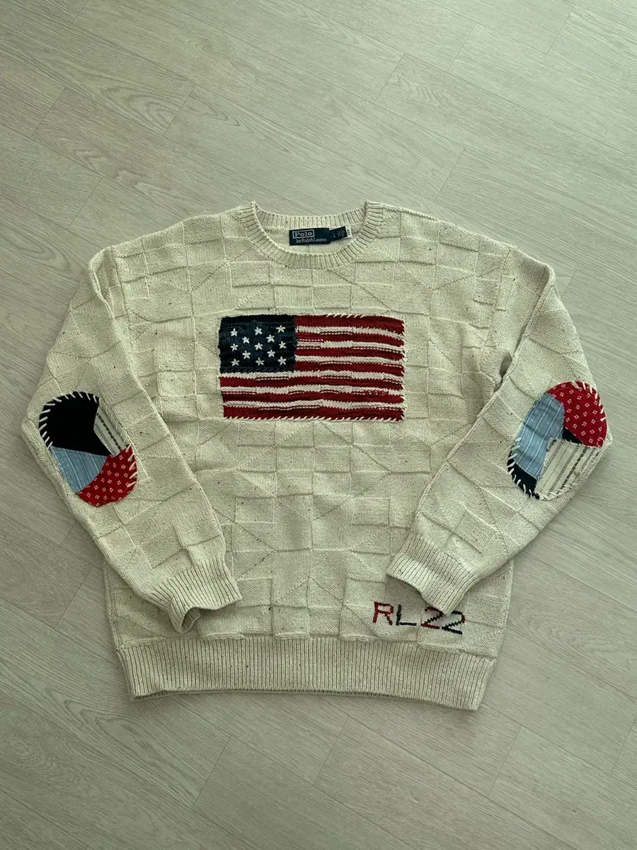 [used] Polo Ralph Lauren Cotton-blend Star-Spangled Sweater L