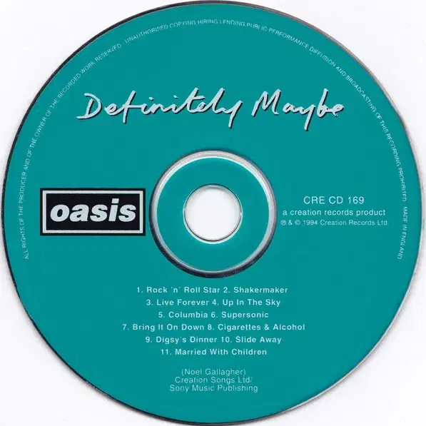 Oasis - Definitely Maybe (CD) 영국반 초판 VG