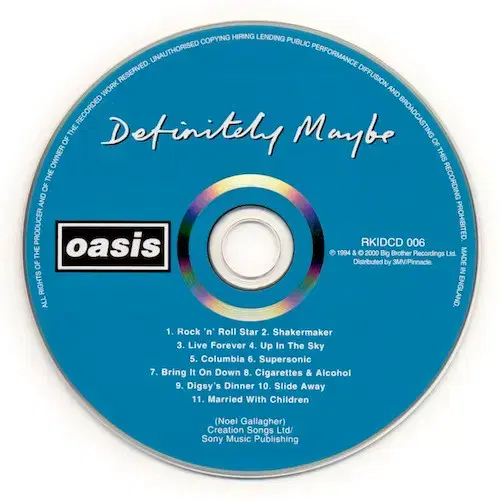 Oasis - Definitely Maybe (CD)영국반2000EX++