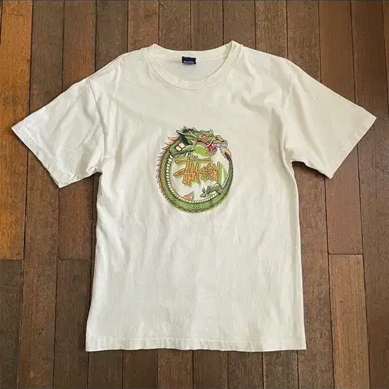 90s Stussy 스투시 드래곤 반팔 티셔츠