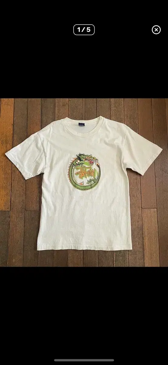 90s Stussy 스투시 드래곤 반팔 티셔츠