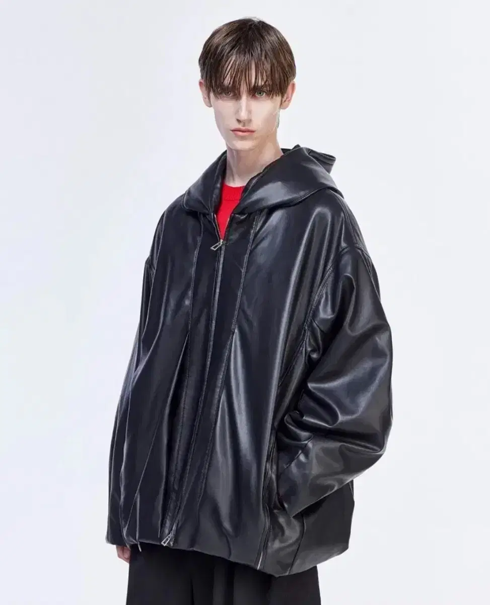 Song Giorgio Homme 24FW Leather Hooded Jacket