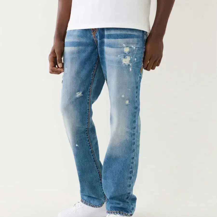 트루릴리젼 청바지 RICKY SPLATTER DISTRESSED STRA