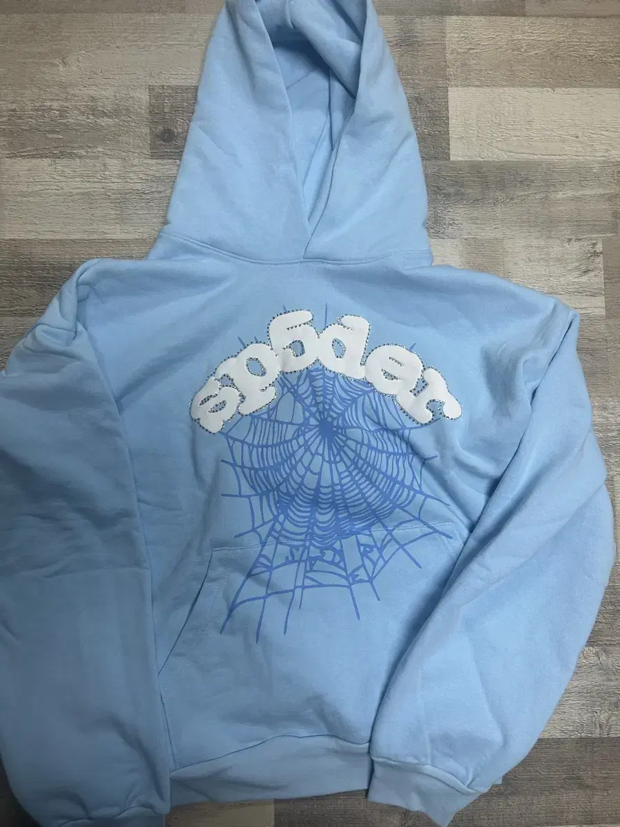 Sp5der Spider Sky Blue Rare Hoodie (only one for sale in Korea)