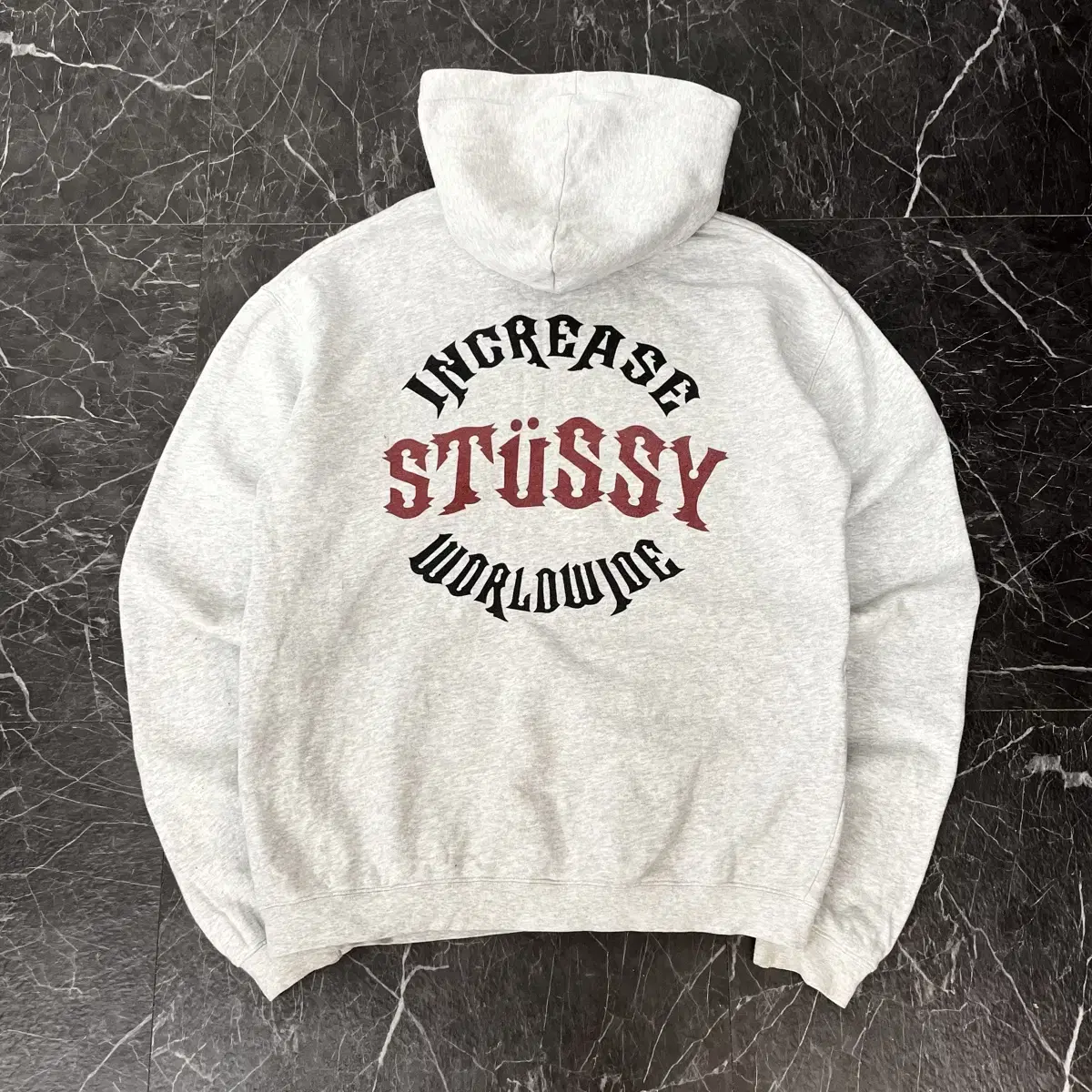 Stussy 00s OG Archirogo Hoodie Gray