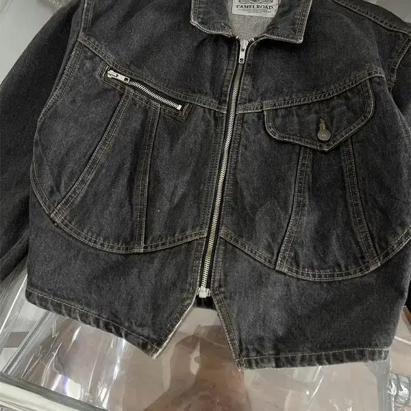 CAMEL ROAD denim shorts jacket