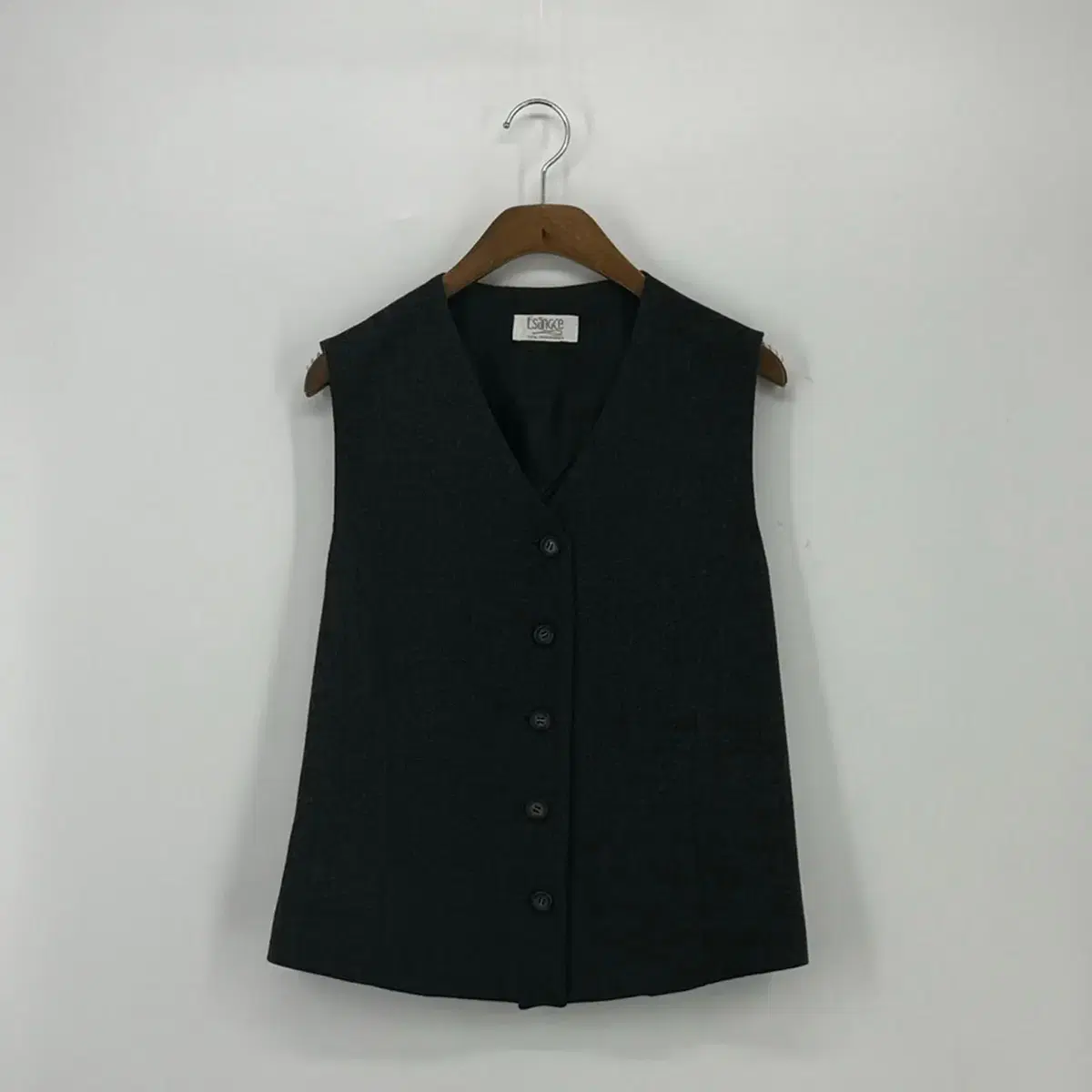 Esans Vintage V-neck Vest Jacket Jo in F size / BLACK