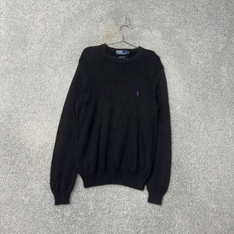 Polo Ralph Lauren Purple Pony Black Knit S