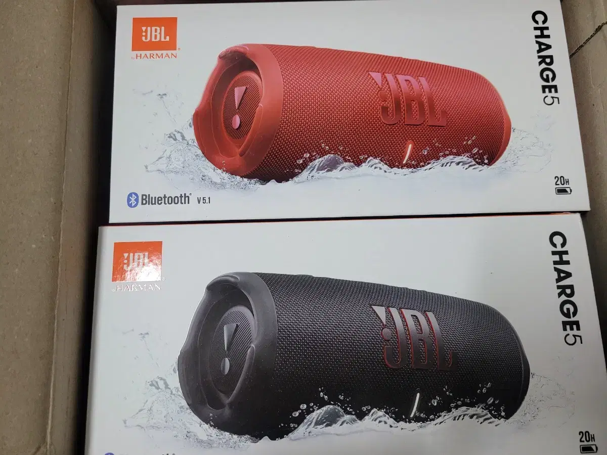 미개봉 JBL Charge 5 차지 블루투스 스피커 블랙 레드