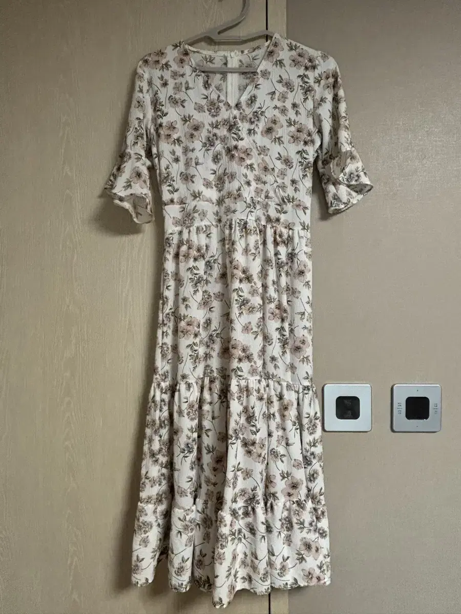 floral wrap long onepiece