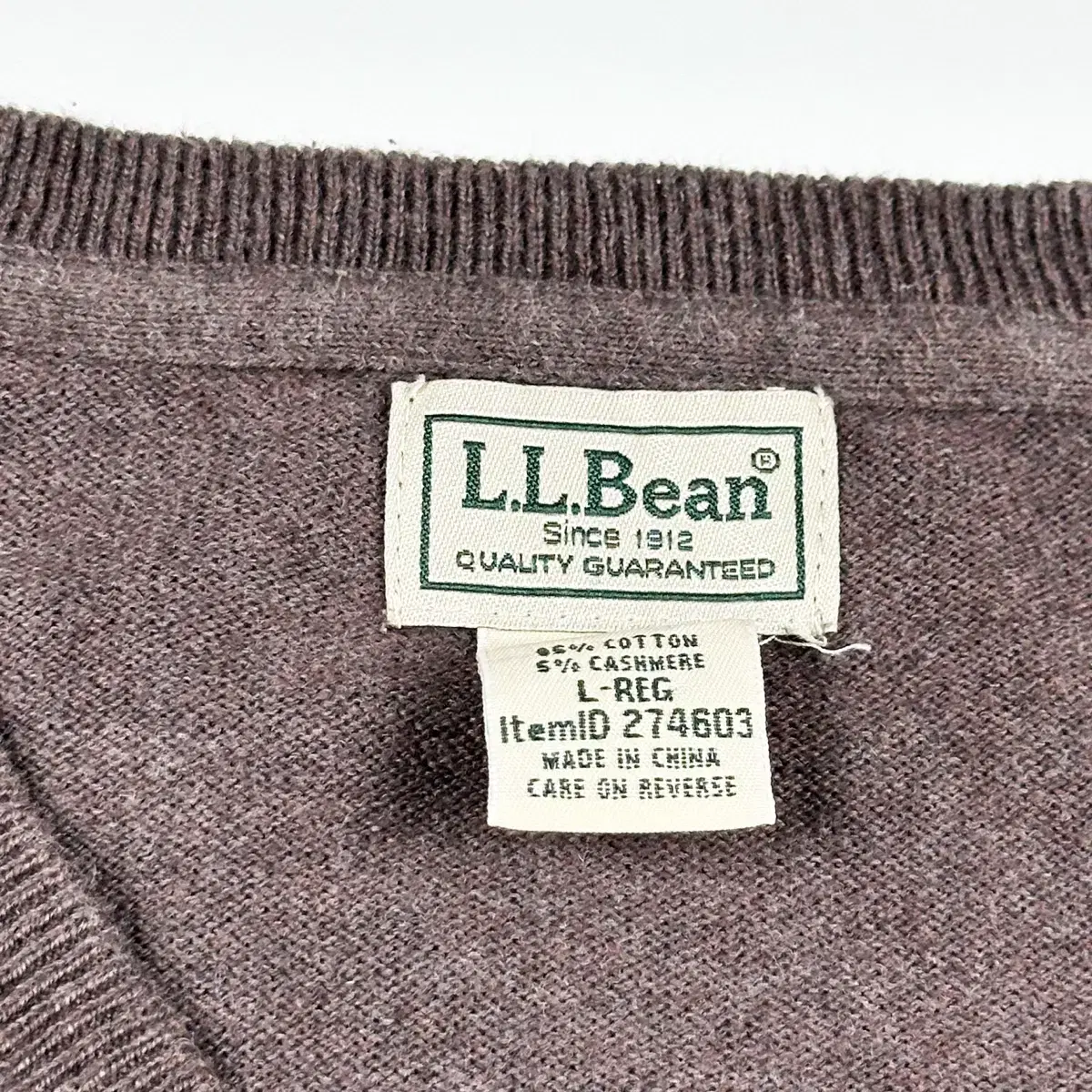 (L) L.L.bean 엘엘빈 베이직 미니멀 브이넥 니트