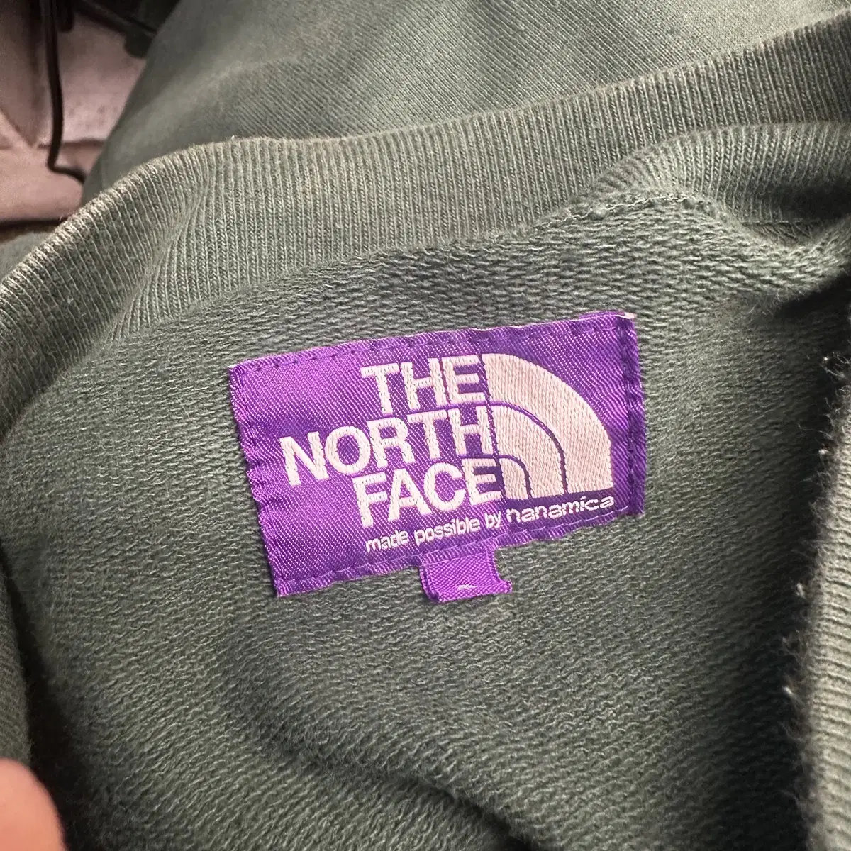 The north face purple label 코튼자켓 그린