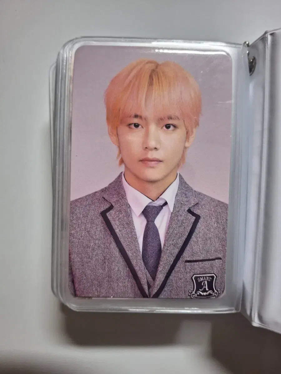 bangtan v taehyung lupmacel school uniform photocard