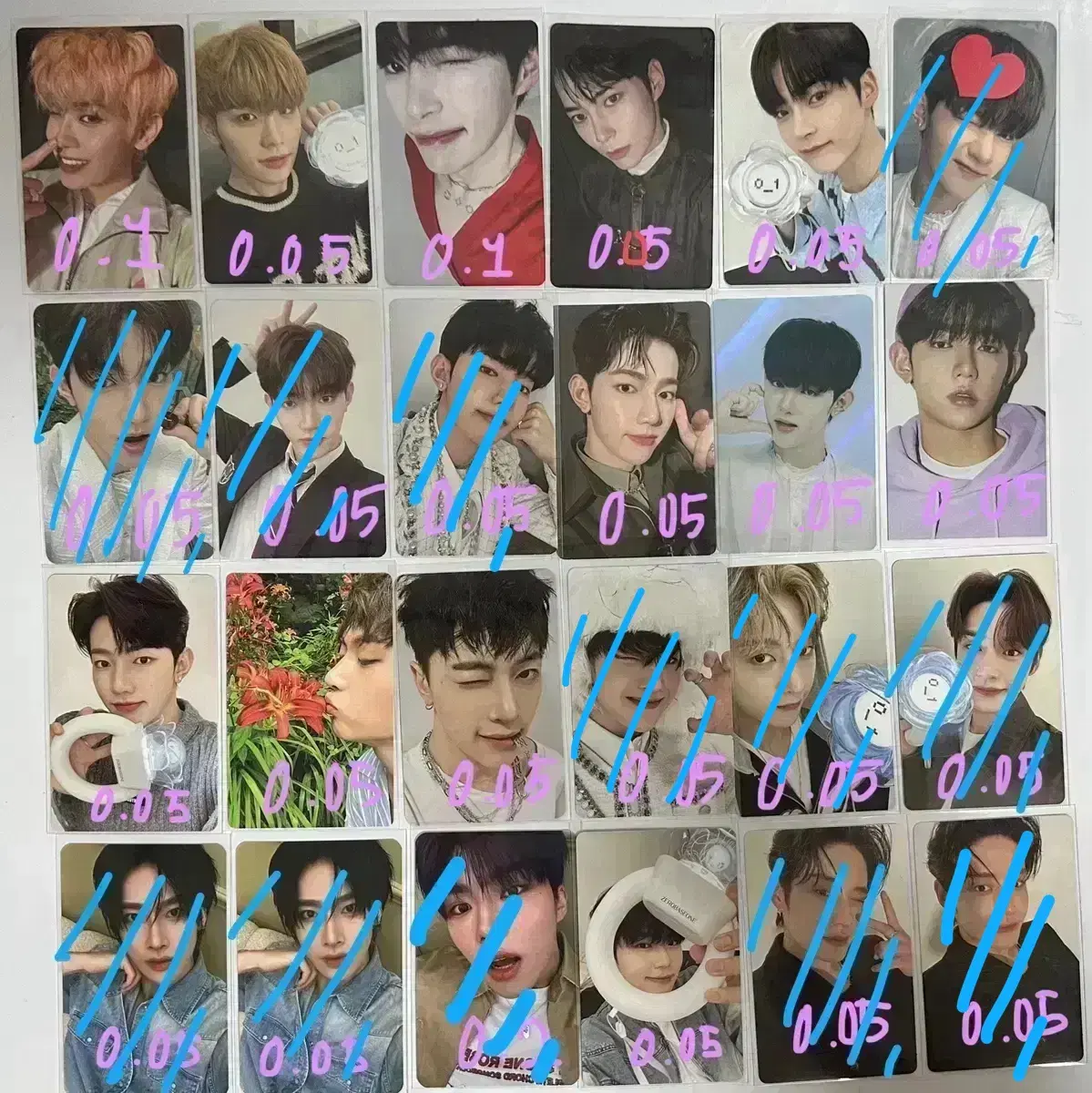 ZB1 photocard hanbin Matthew Hao taerae jiung ricky Gunwook Lanbak Colorgram Niche