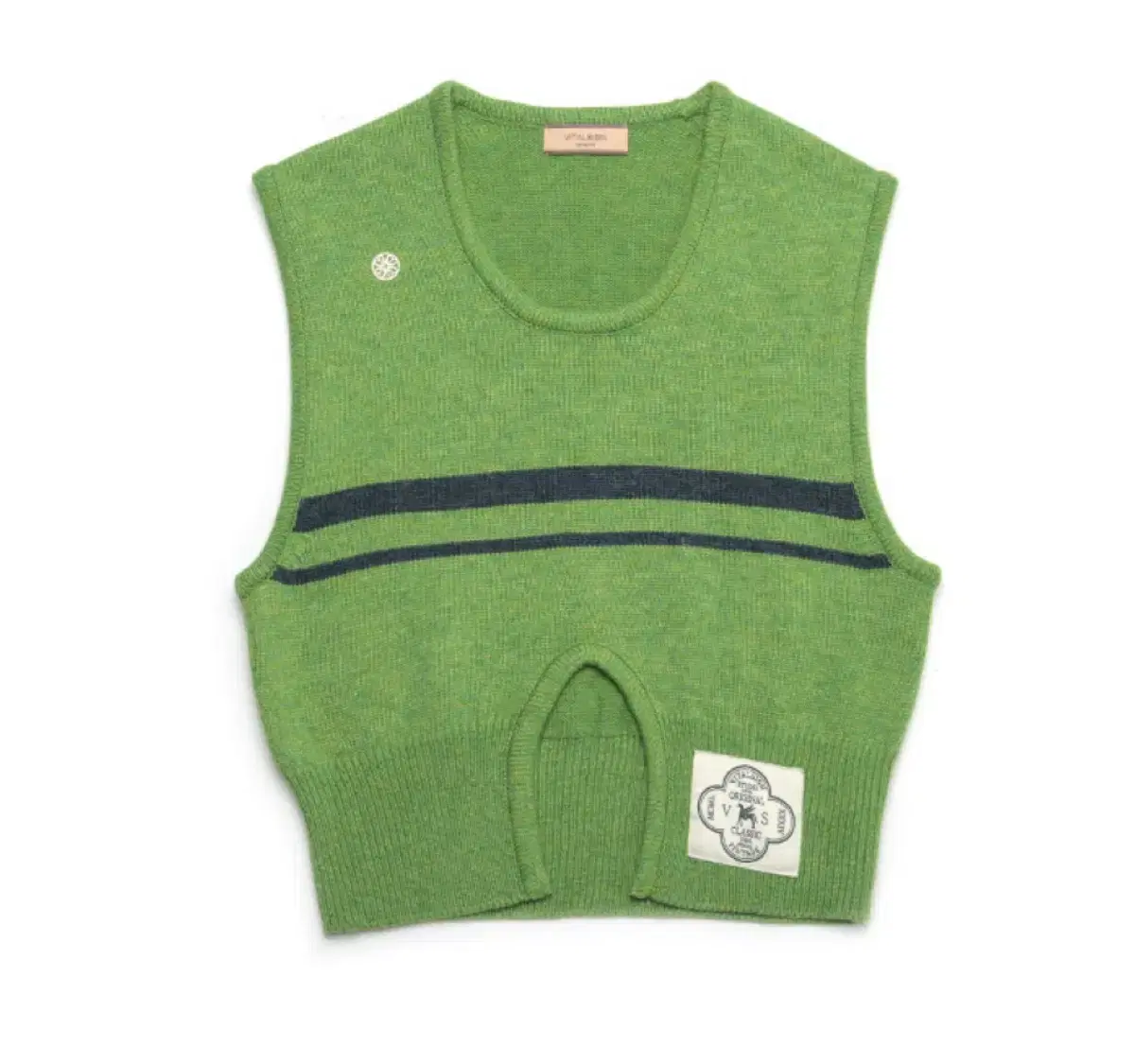 바이탈싸인 cut out line knit vest