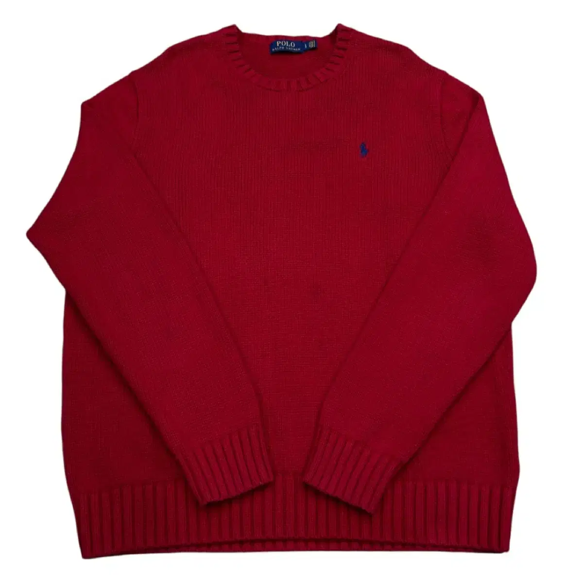 Polo Ralph Lauren Navy Pony Red Knit L