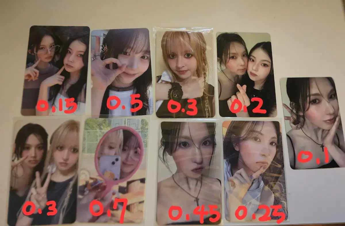 Nmixx photocard sells stickout photo cards