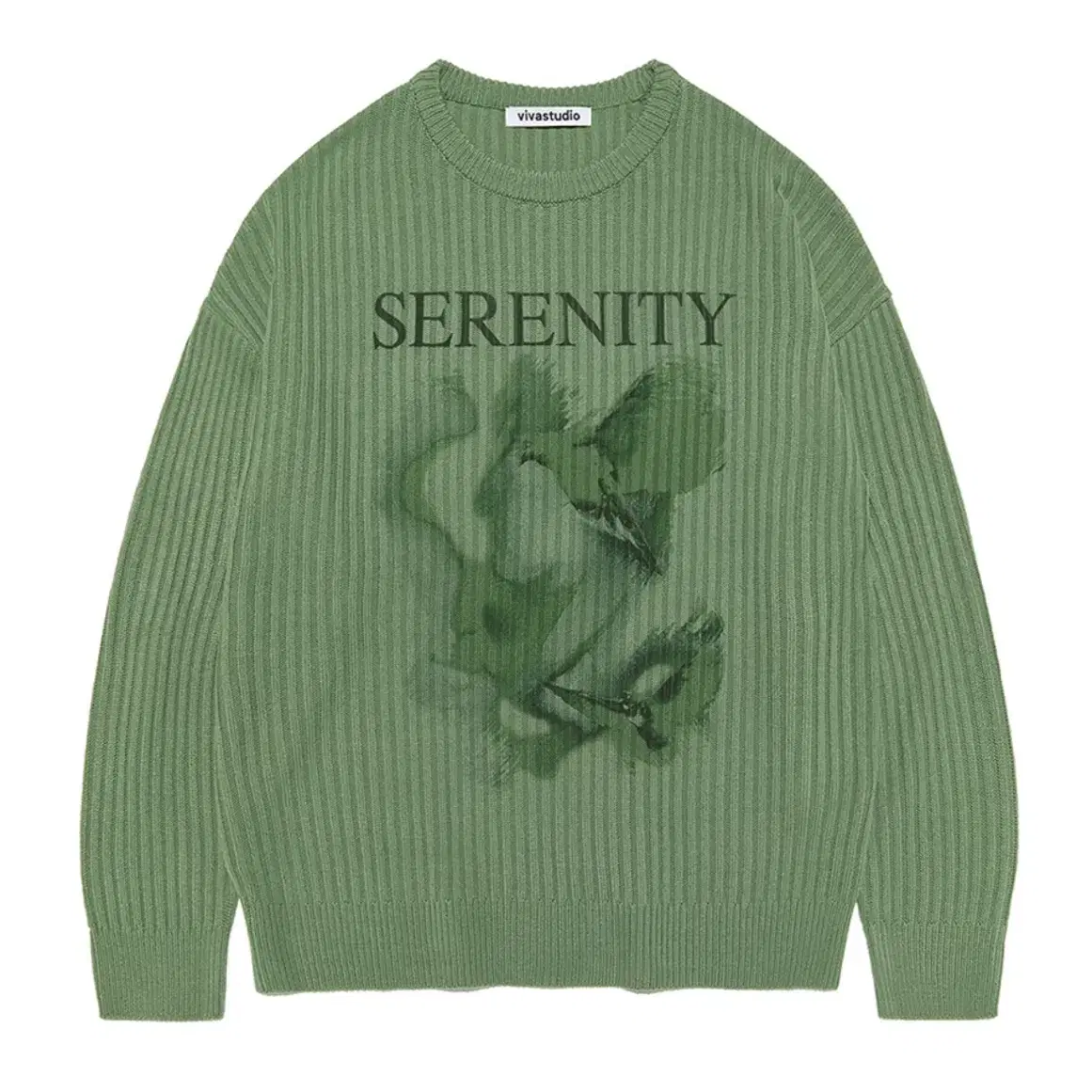 비바스튜디오 SERENITY PRINTING KNIT [GREEN]