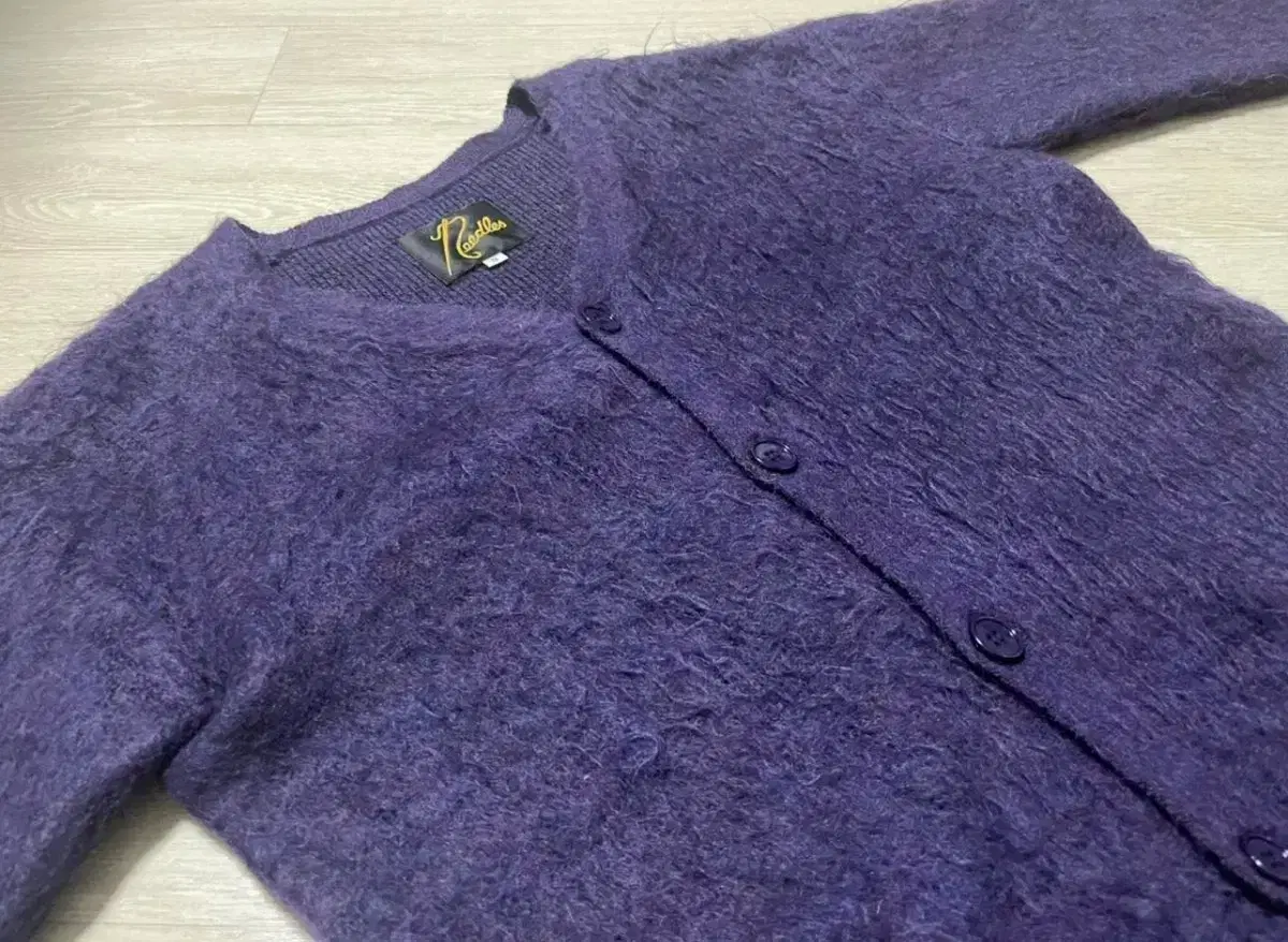 S Needles Mohair Cardigan Purple