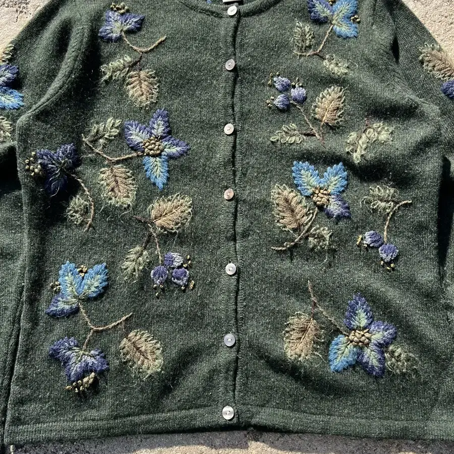 VINTAGE TALBOTS EMBROIDERED 빈티지가디건 울가디건