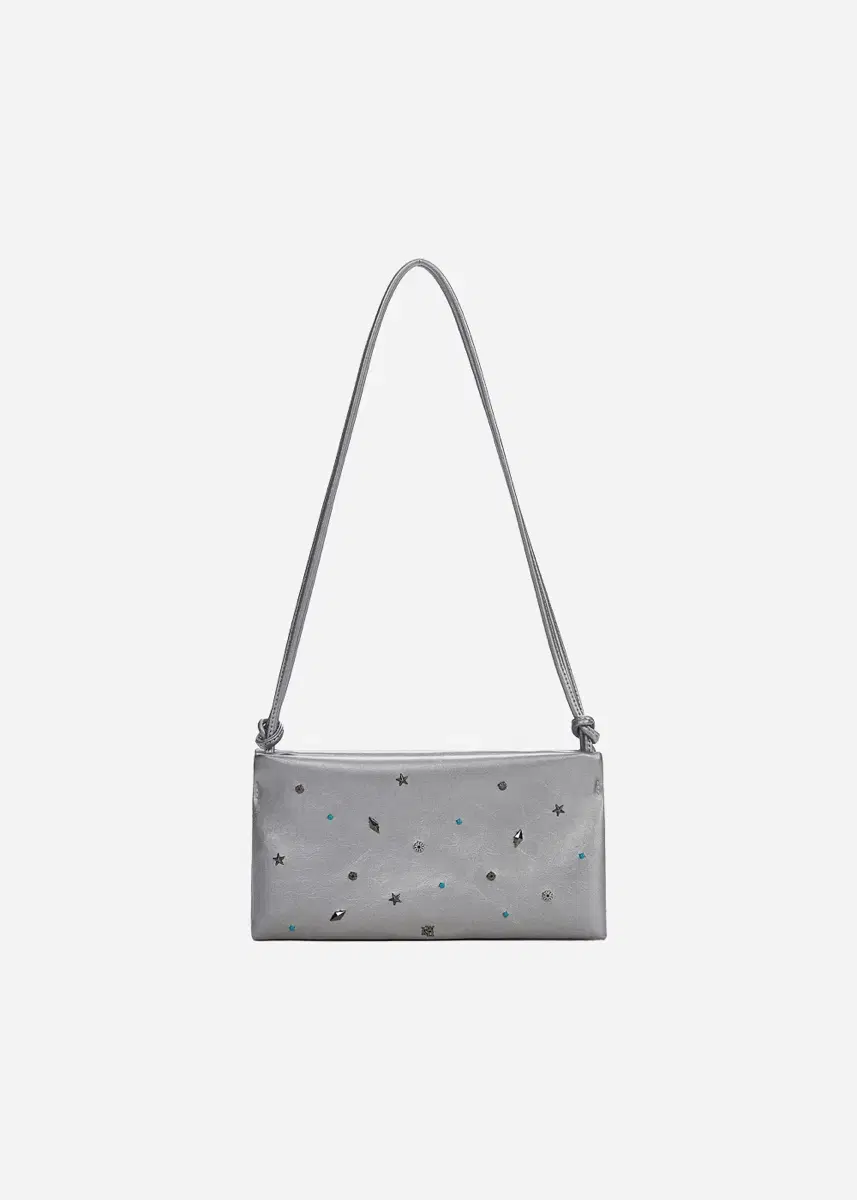 Kwani Two Pocket Studded Bag Matt Silver