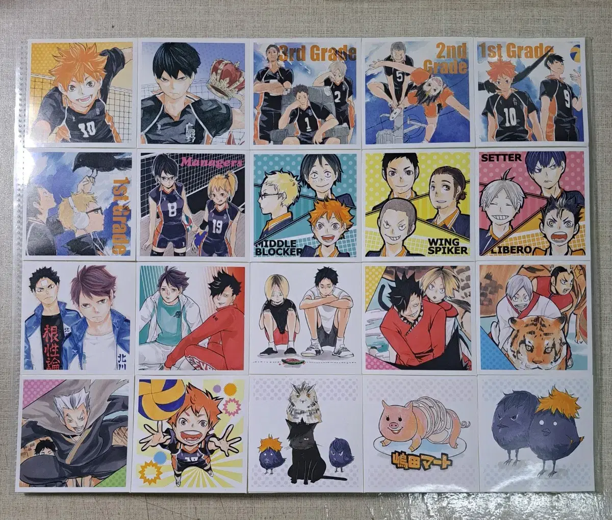 Haikyuu Official Original Art sticker postcard hinata Kageyama Oikawa Kenma Karasuno