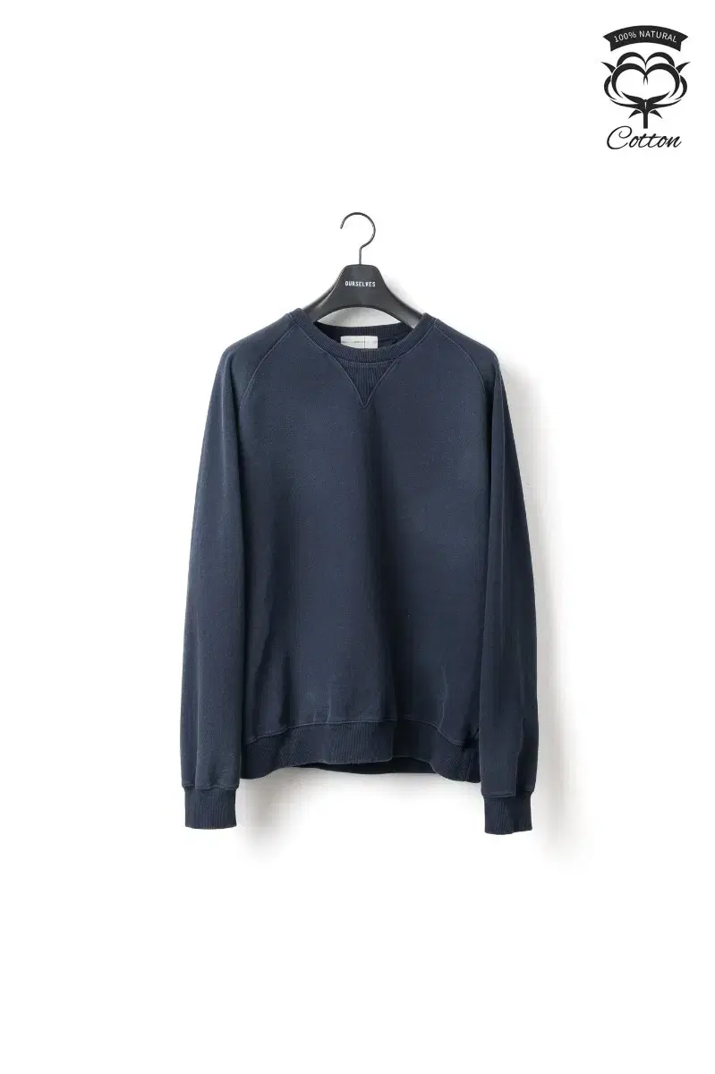 OurSelves Washed Sweatshirt Navy 3size