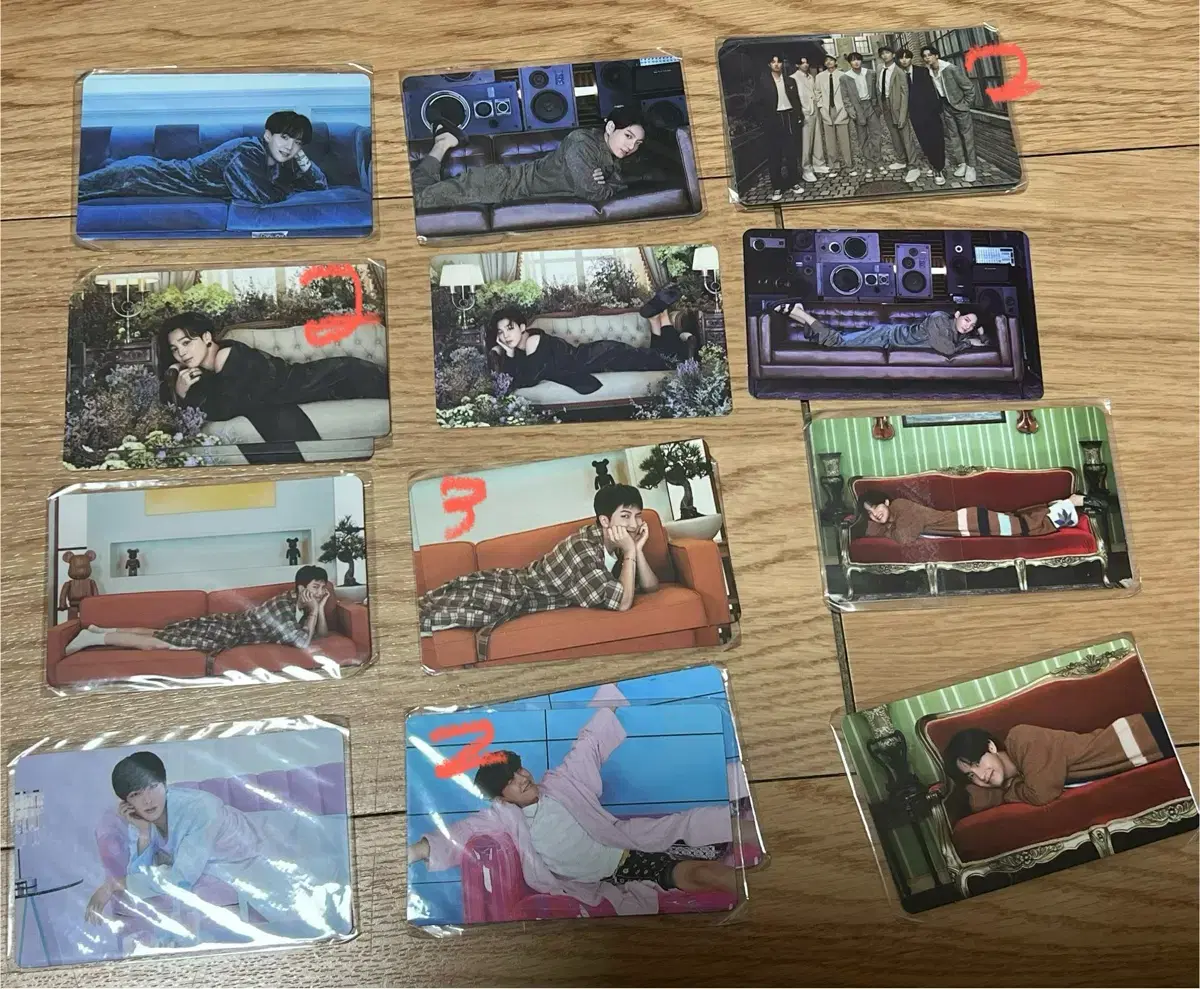 BTS photocard in bulk.