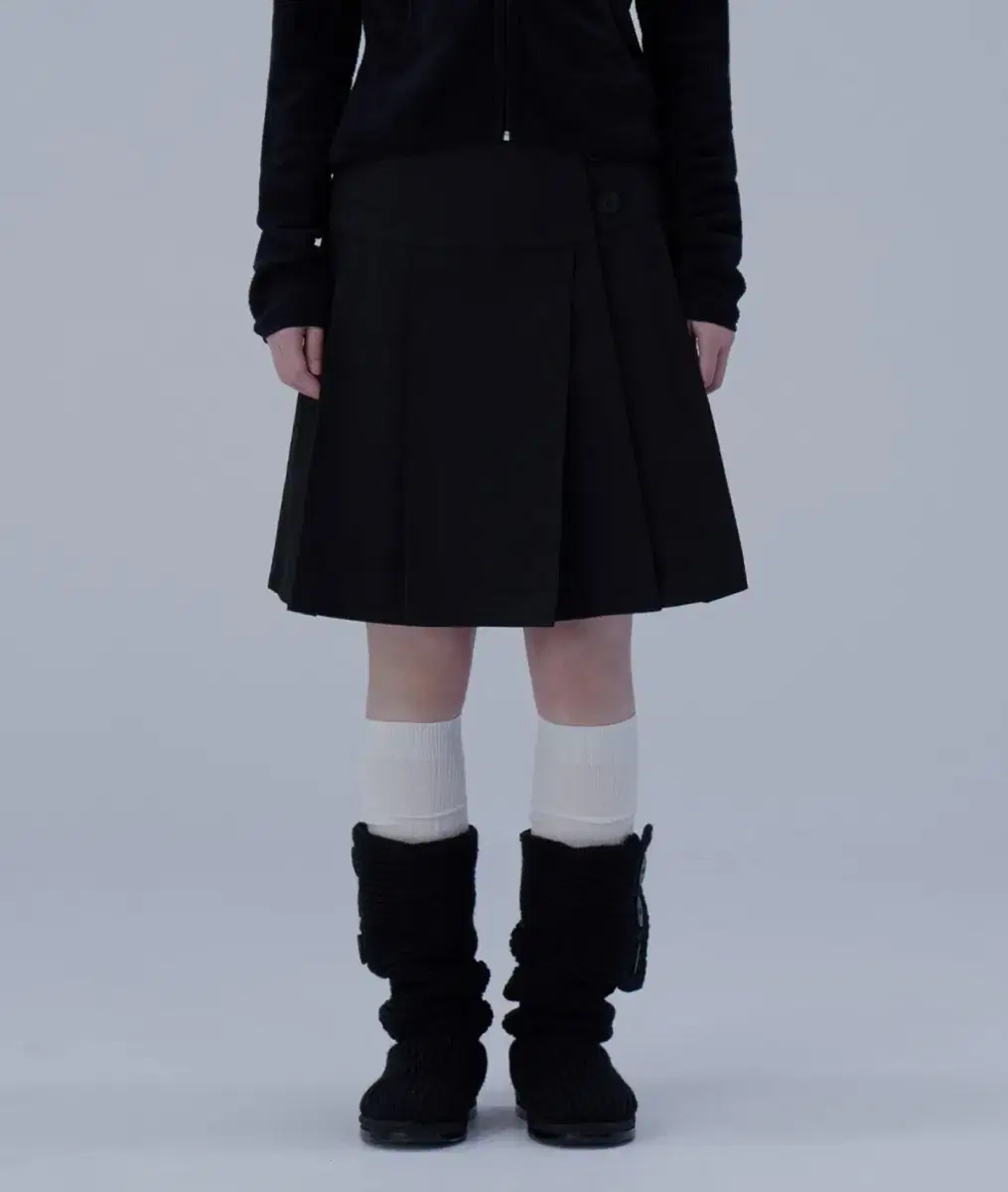 [2사이즈]미세키서울 Midi wrap skirt BLACK