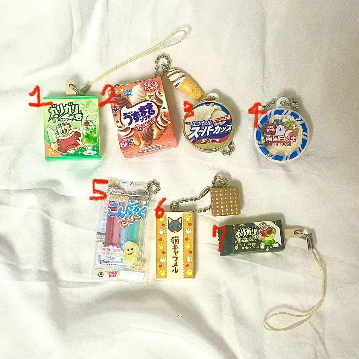 Japanese food gacha capsule toy pulling