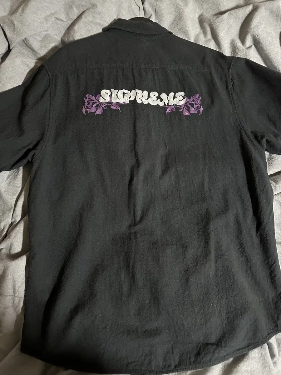 M) 23ss Supreme Needlepoint Short Shirt