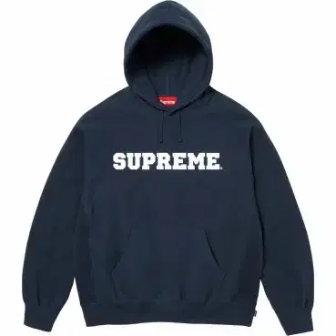 Authentic L Supreme College Eight Hooded Sweatshirt Navy 24SS Hooded