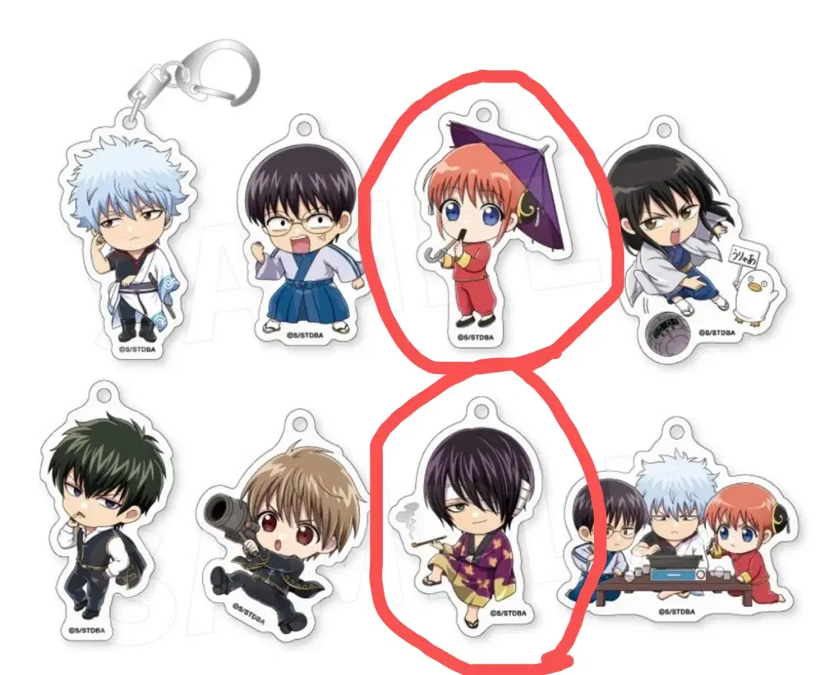 Gintama PlaybackAcrylic Keyring Kagura,Takasugi