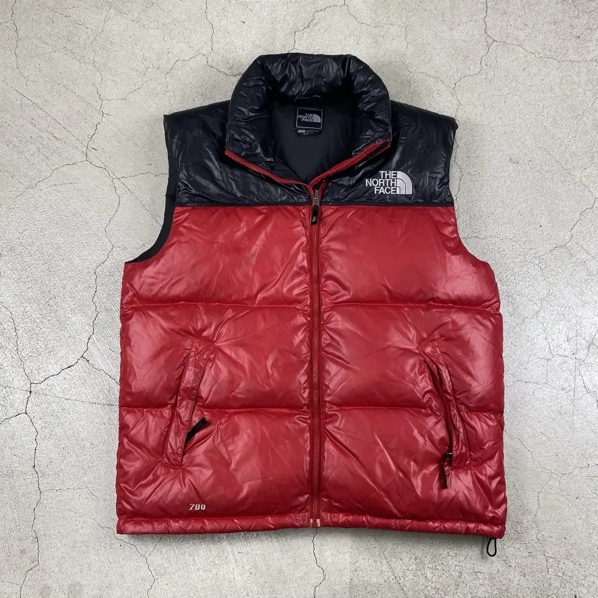 The North Face Glossy Red 700 Down Vest (100)