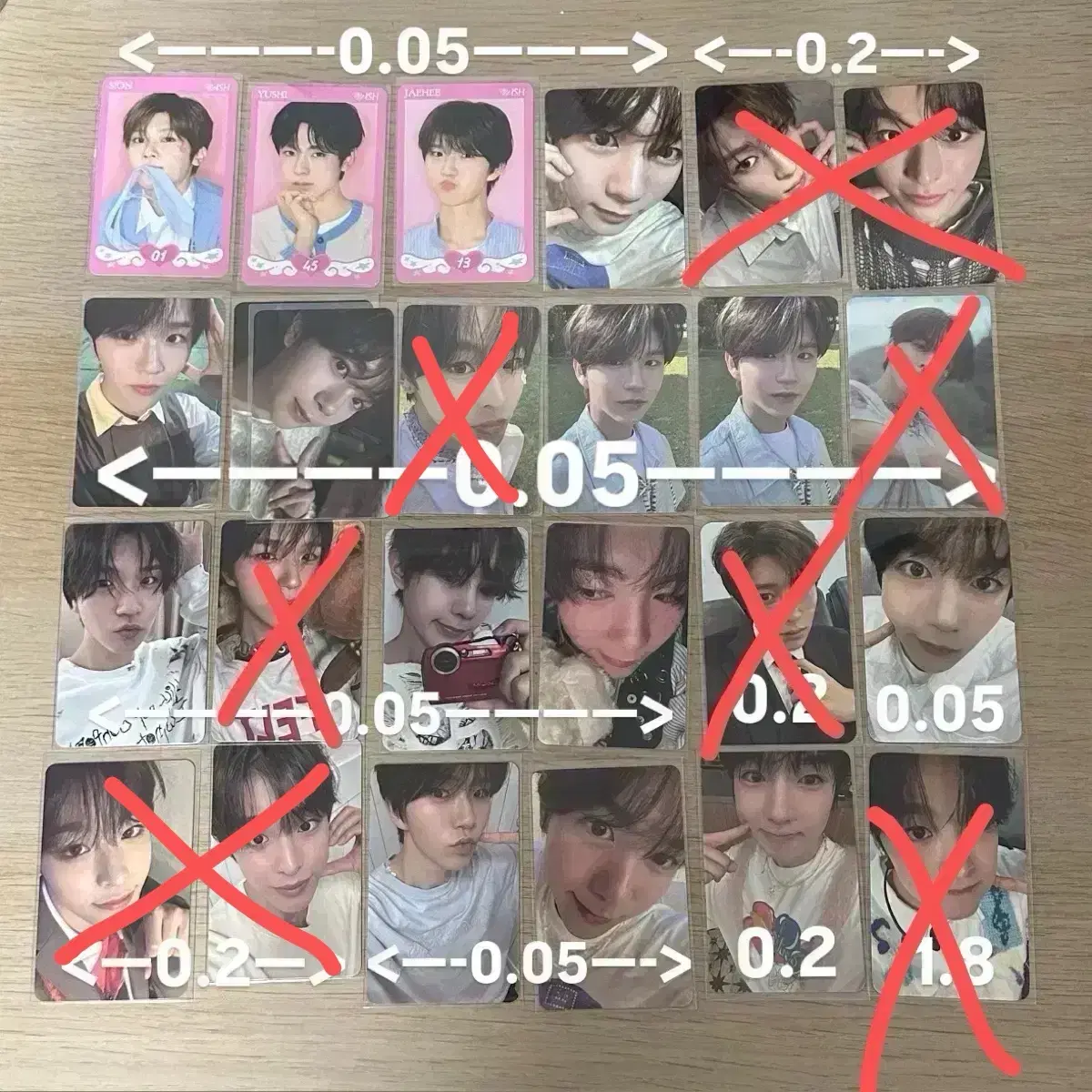 NCT wish photocard wts Yuushi riku sion Jaehee Ryo Sakuya Steady Songbird