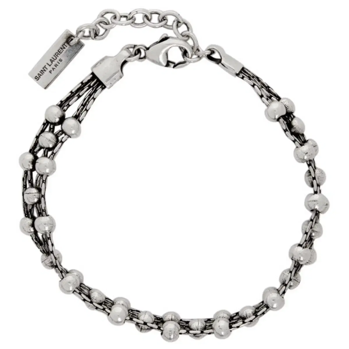 생로랑 Saint Laurent Silver Beaded Bracelet