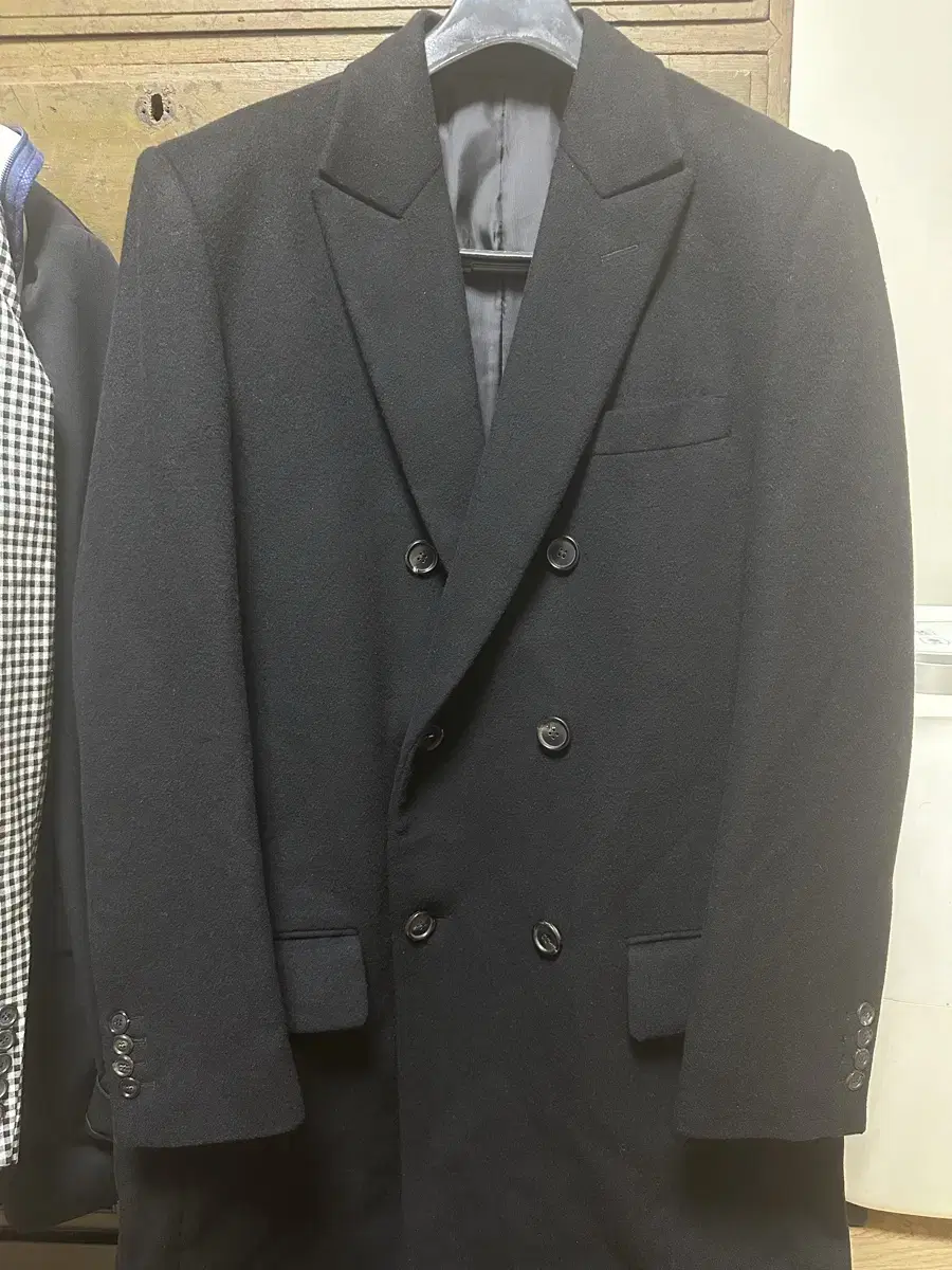 Corso / Black Cashmere Double Coat / 50