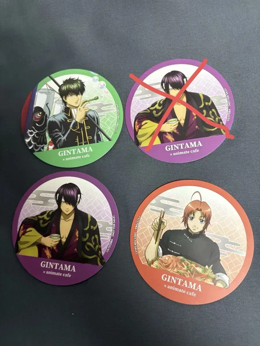 Gintama Collaboration Cafe Coaster Takasuki Kamui