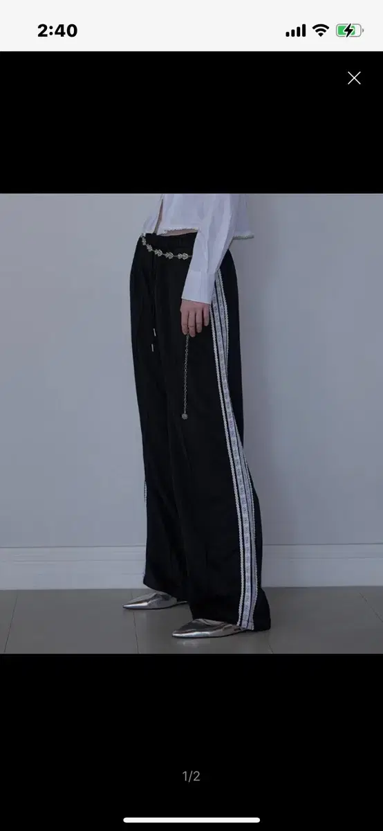 로제프란츠 Lace Jersey Track Pants [Black] 숏