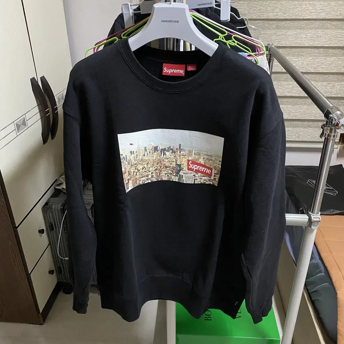 [L] Supreme Aerial Crewneck Black 20FW