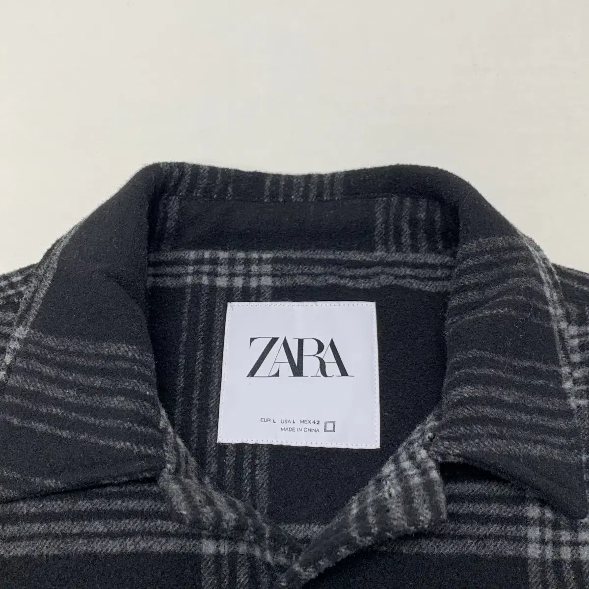 ZARA 자라 체크 모직자켓 (L)