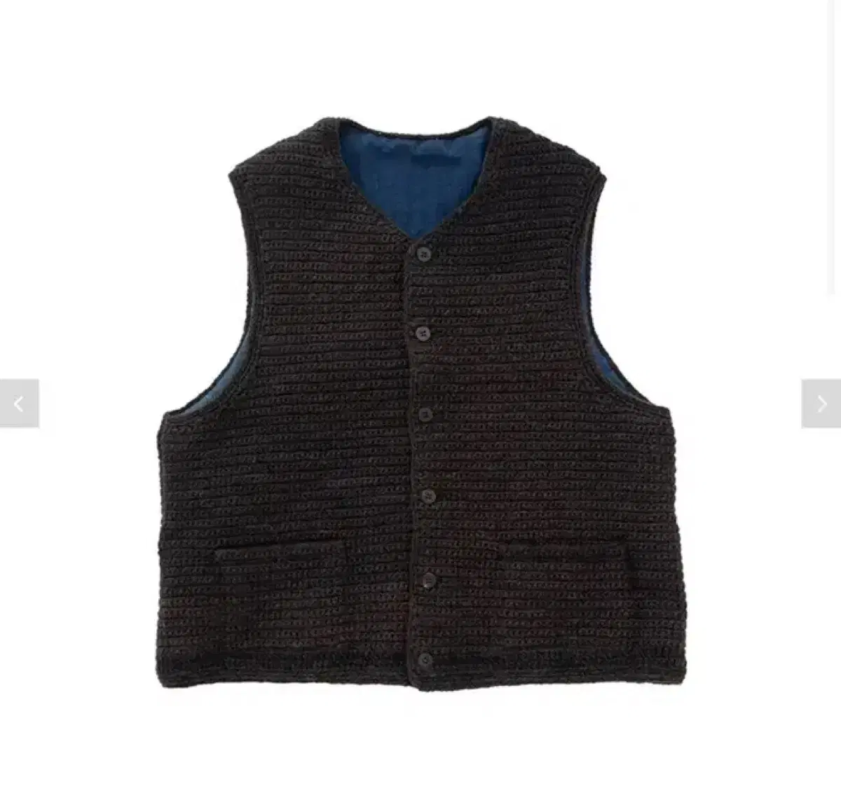 (5) visvim 24aw crochet knit vest black