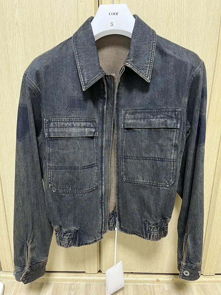 Coarse tinted denim jacket size S