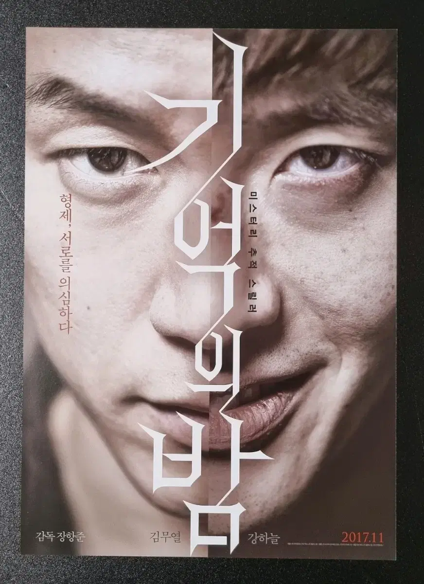 [영화팜플렛] 기억의밤 (2017) 김무열 강하늘 영화전단지