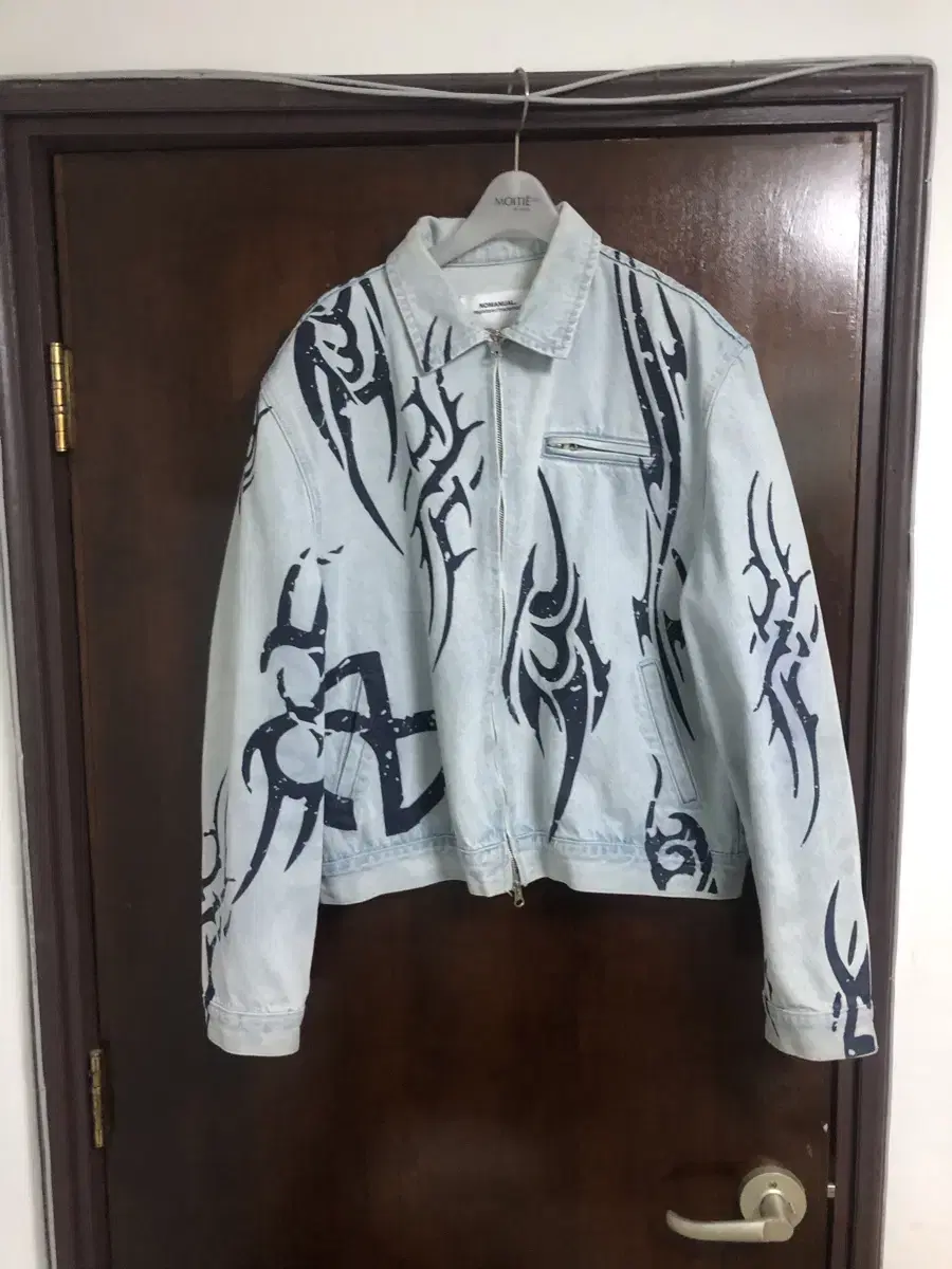 No Manual Printing Jeans Jacket L 100